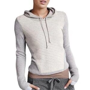 Athleta‎ Noe Merino Wool Striped Hoodie Sweater Womens S